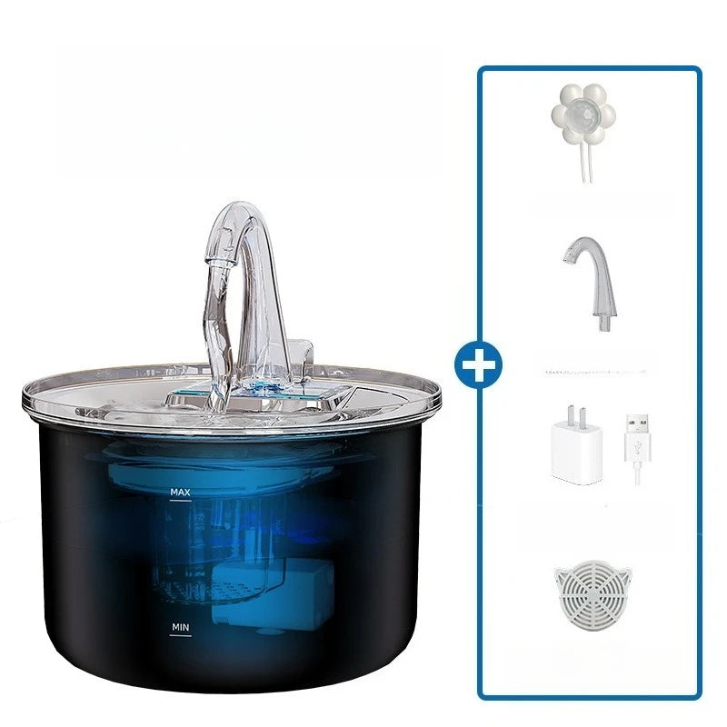 OEM 2.2L Durable Intelligent Sensor Smart Cat Water Dispenser Automatic Circulation Filtration Portable Stainless Steel Water