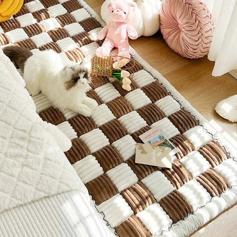 70*210cm Luxury Thicken Cat Sofa Protector Washable Slip Protective Couch Cover Cat Pad Dog Sleeping Bed Cat Mat Pet Mat