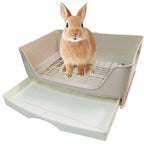 Large Eco-Friendly Rabbit Toilet Trainer Potty Corner Tray Litter Drawer for Adult Hamster Guinea Pig Galesaur Bunny Pet Pan