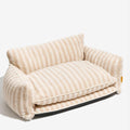 Custom Luxury Dog Sofa Bed Striped Lambswool Double Layer Dog Bed Cat Beds Cat Sofa Dog Products