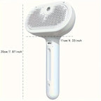 2-in-1 Misting Pet Hair Comb Gentle Water Spray Brush with Release Button for Easy Shedding and Grooming Brush