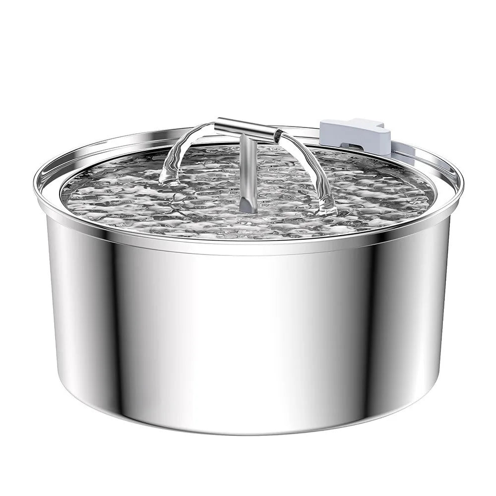 Hot Selling Custom 3.2/4L Stainless Steel Pet Water Dispenser with Water Level Wholesale Cat Water Fountain Manufacturer OEM ODM