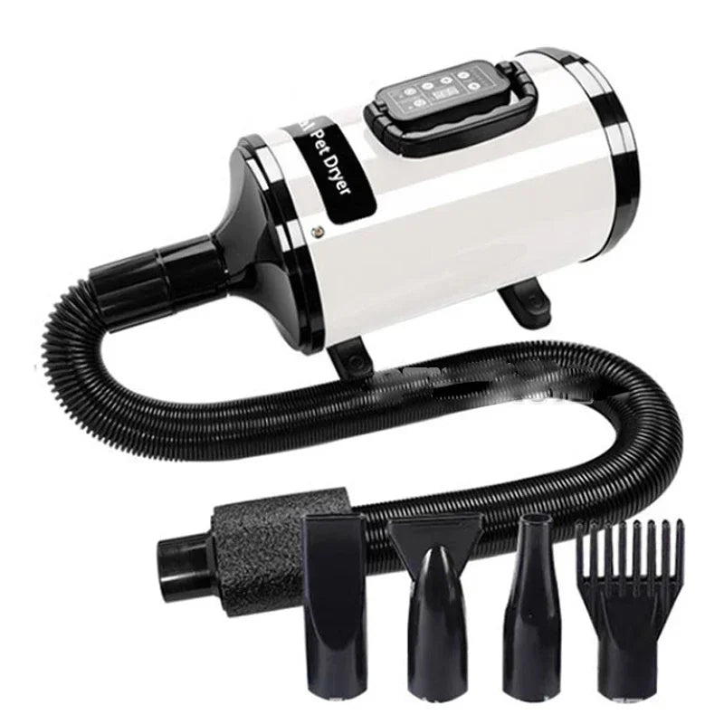 Negative Ion Pet Smart Blower Smart Dog Hair Dryer LCD Screen High Velocity Pet Water Dryer Cat Grooming Water Blower Motor