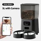 OEM 5L Smart Cat Feeder With Camera 5G Tuya APP Control Automatic Dog Feeding Machine Automatic Pet Feeder