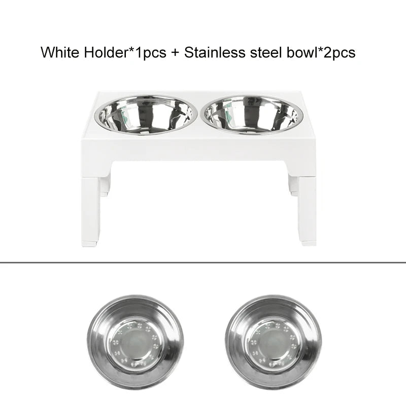 Elevated Dog Bowls with Slow Feeder Dog Bowl Stainless Steel Bowls Adjustable Pet Feeder Stand for Large Medium Dog Products
