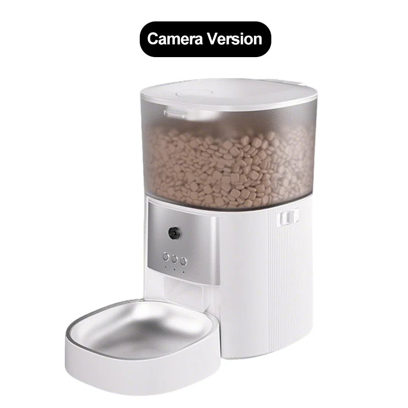 2026 OEM 4L Automatic Pet Feeder with Camera Smart Pet Feeder Mult-Cats AI Identification Generate Comics Dog Dry Food Dispenser