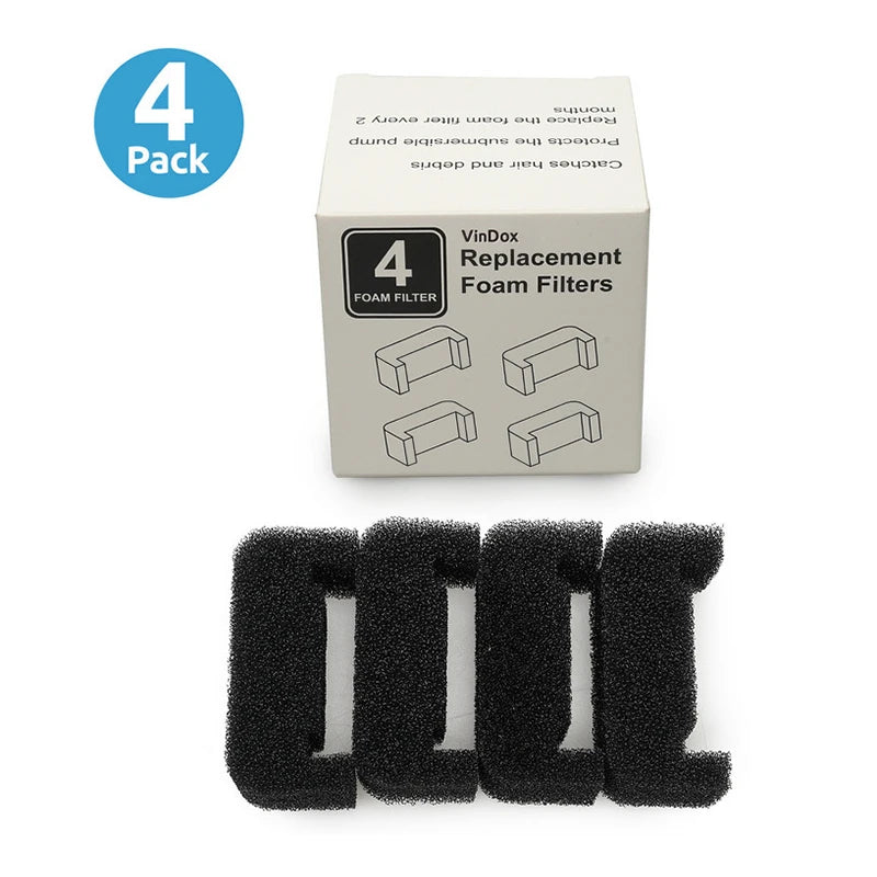 4PCS Black Sponge Filter for Pet Fountain Filter Cat Water Fountain Replacement Dog Fountain Foam Pet Manufacturer Filters
