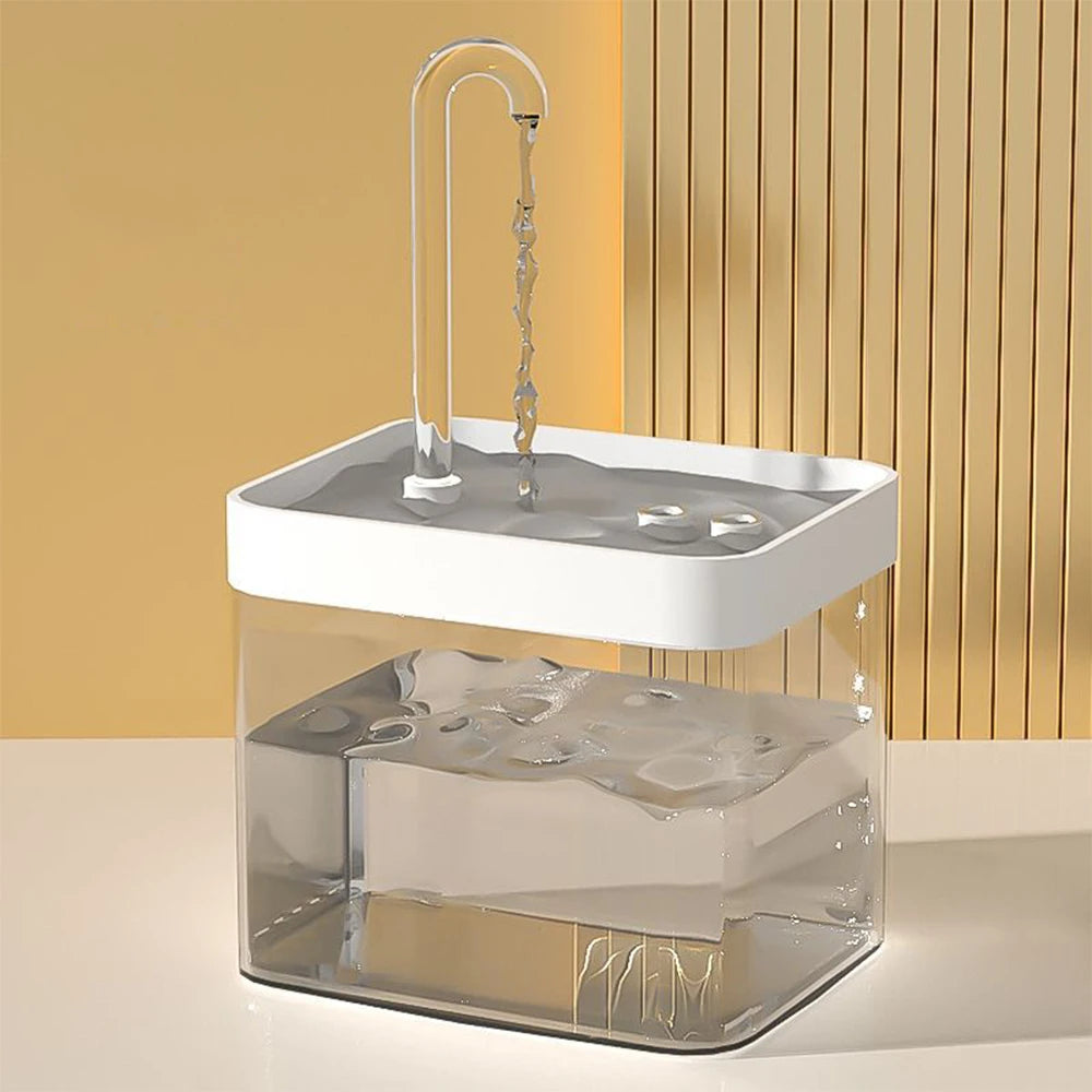 1.5L New Transparent Cat Water Fountain Cat Fountain Electric Recirculate Filtering Drinker Pet Water Dispenser Cat Products