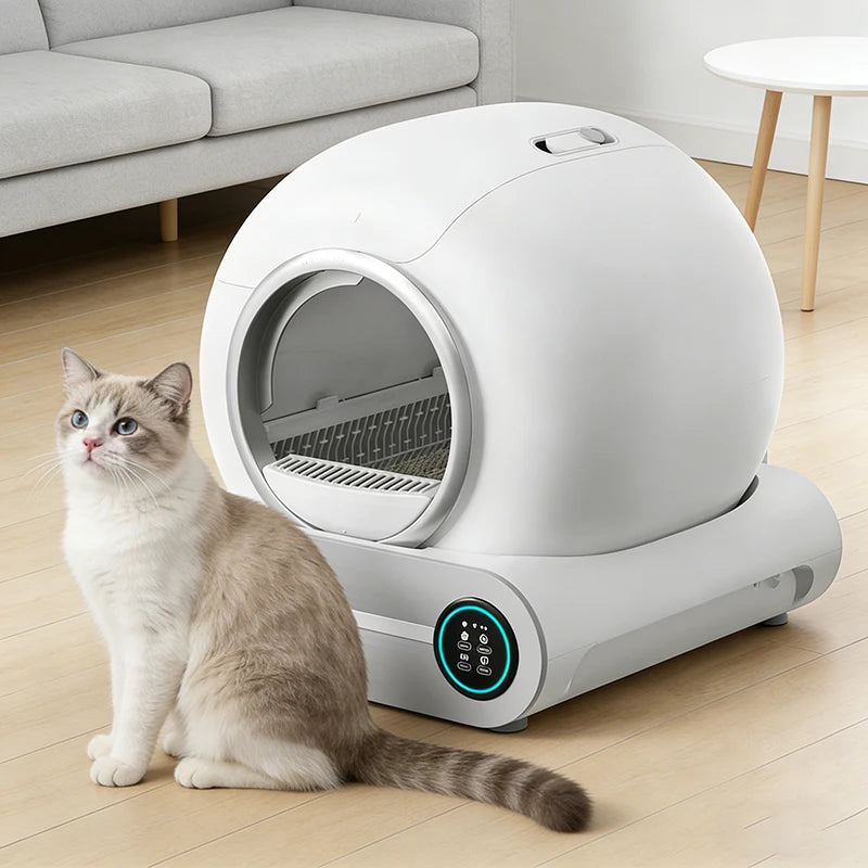 Tonepie Ti Pro Upgraded Version Automatic Cat Litter Box with APP Control 65L+9L Easy Clean Self-Cleaning Litter Box Cat Toilet