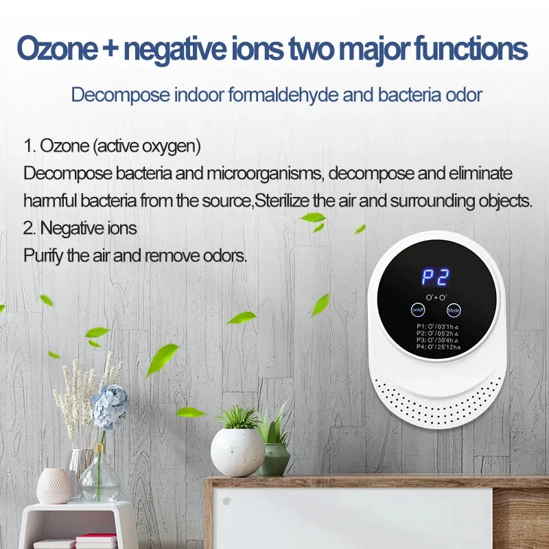 Air Ozone Generator With Touch Screen Pet House Smart Air Purifier Deodorization Deodorant for Cat Litter Box Room Cat Products