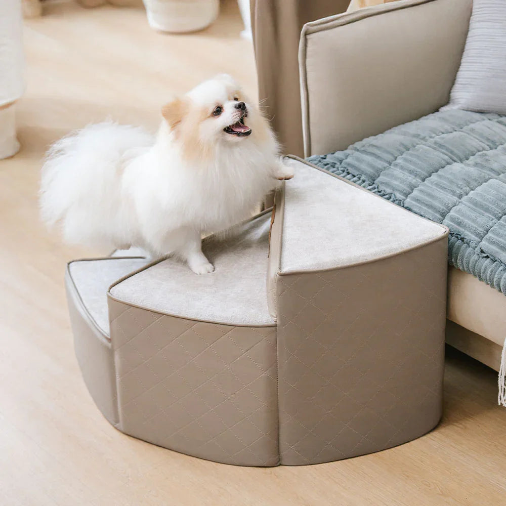 Custom Luxury Modern Foldable Waterproof Cotton Removable Spiral Pet Stairs Step Ease Anti-scratch Cover Dog Stairs