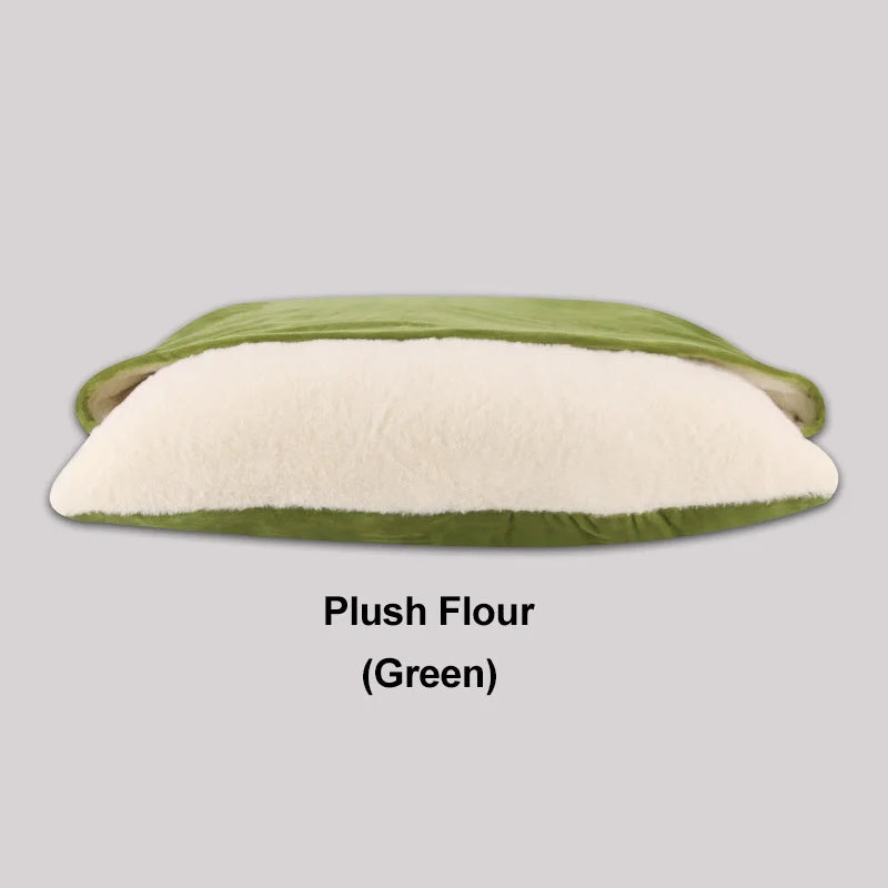 Cozy Cat Nest Pet Bed Winter Warm Semi-Closed Cotton Linen Modern Removable Washable Koala Pocket Bed for Cat Sleeping Summer