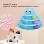 3-Level Interactive Cat Toy with Moving Balls Circle Track Design for Exercise and Hunting Fun and Sustainable Feature