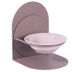 Elevated Tilted Cat Bowl for Indoor Cats Raised Ceramic Cat Food Bowl with Metal Stand Non-Slip Pet Food Bowl