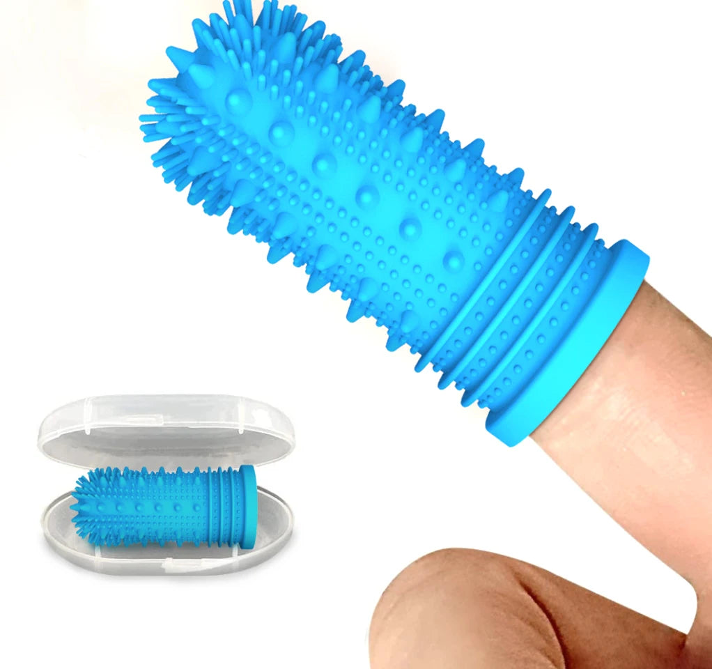New Sustainable Silicone Pet Finger Toothbrush Non-Toxic Teeth Cleaning Tool for Puppy Dogs Bad Breath Care Dog Brush Pet