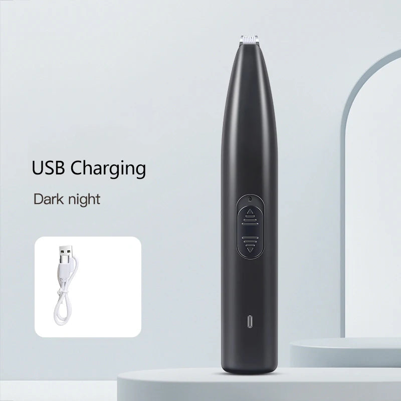 Pet Hair Cutter with LED Light Pet Dog Cleaning Kit Cat Paw Hair Clipper Shaver Dog Paw Cleaner Dog Products