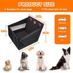 Extended Dog Car Seat Back for Dog Car Seat Cover Oxford Cat Back Seat Back Pet Hammock with Safety Belt for Medium Large Dogs