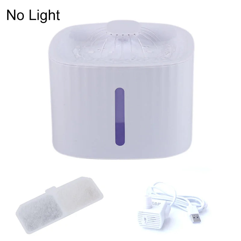 3L Eco-Friendly Plastic Automatic Cat Water Fountain with Water Level Window Replacement Filters Pet Water Dispenser