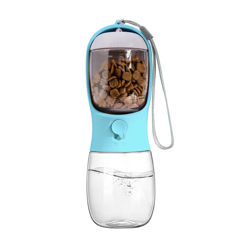 3 in 1 Dog Water Bottle Pet Bowls & Feeders Dog Water Bottle with Food Storage 550ml Outdoor Travel Pet Water Bottle