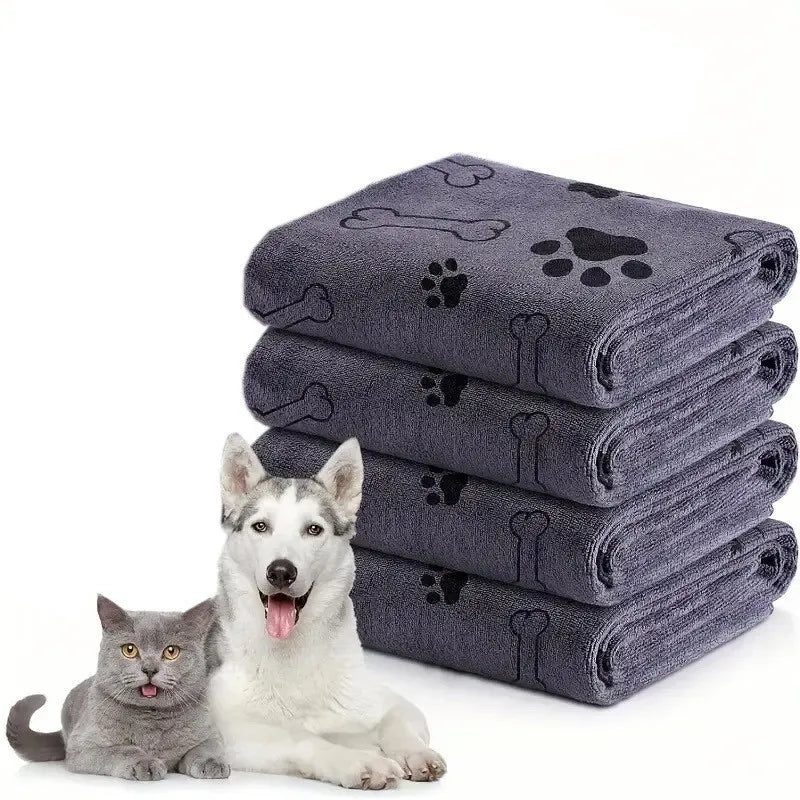 Pet Bathrobe Quick-drying Absorbent Towel for Dogs and Cats Cleaning Bath Towel Dog Accessories