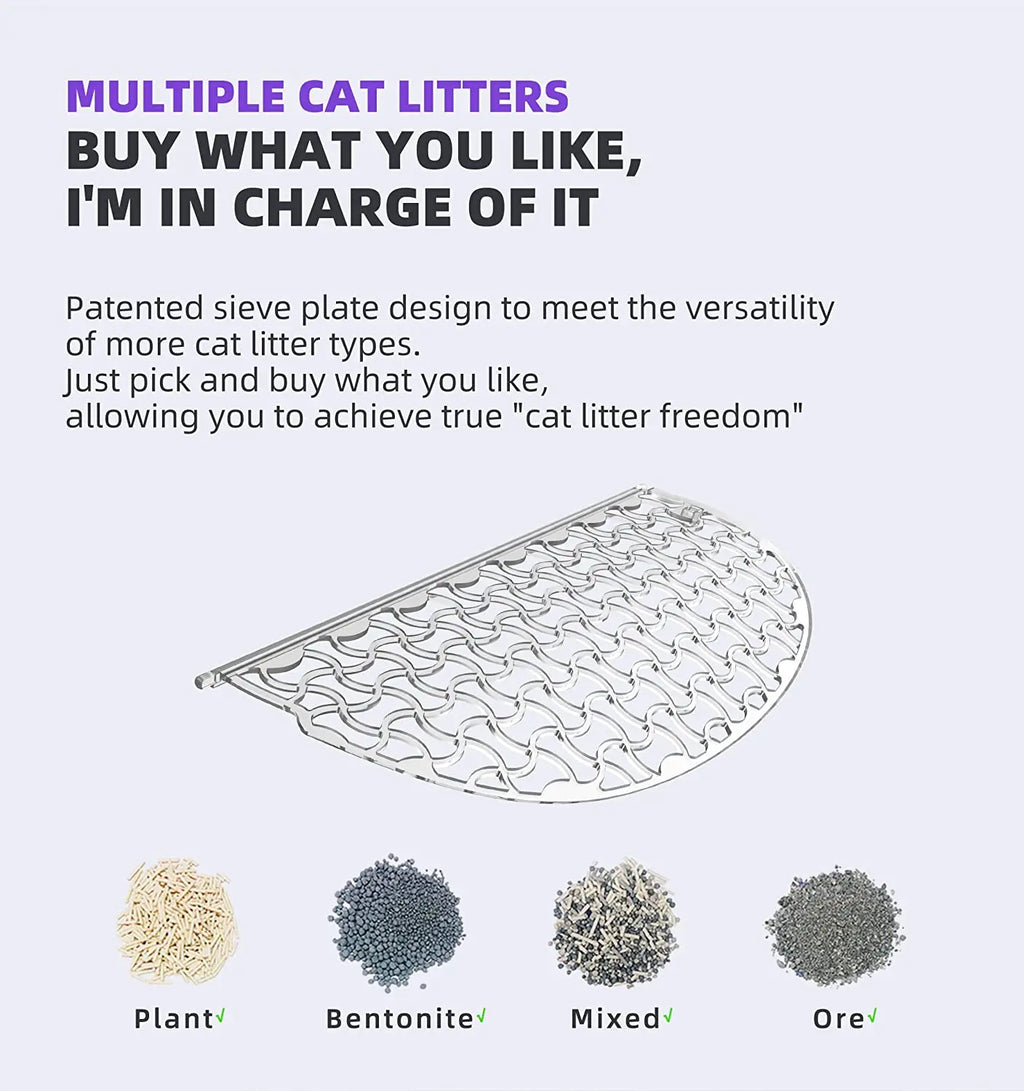 56L Petree Smart Cat Litter Box Automatic Cat Tray Pet Toilet APP Control Box Self-cleaning Pet Litter Box Cat Products