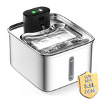 OEM 3.5L Wireless Stainless Steel Cat Water Fountain 108oz/3.2L 3-Modes Indoor Cordless Battery Pet Drinking Fountain Automatic