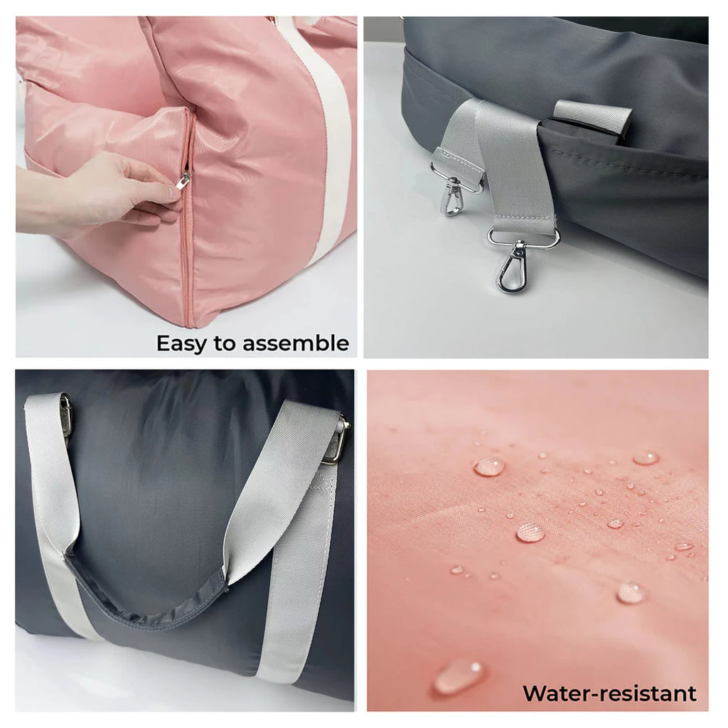 Luxury Waterproof Dog Car Seat Removable Washable Solid Pattern Pet Cage & Travel Carrier Bag