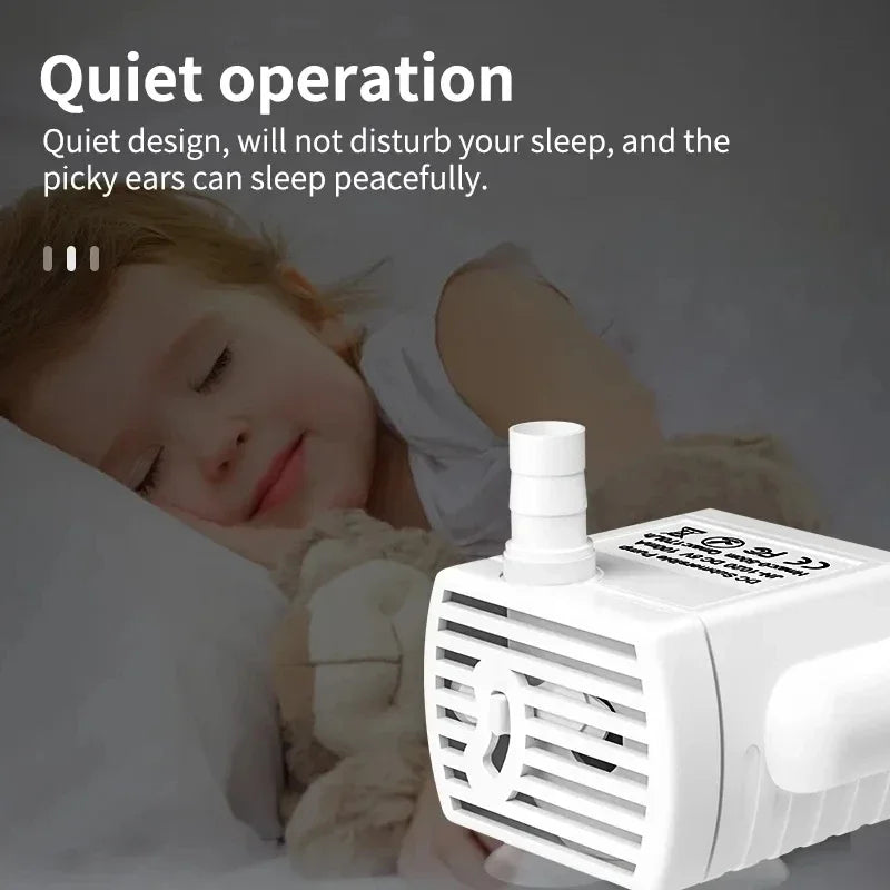 Water Pump LED Light Pet Cat Water Fountain Accessories Replacement Cats Water Dispenser Filter Element Anti-Dry Boil