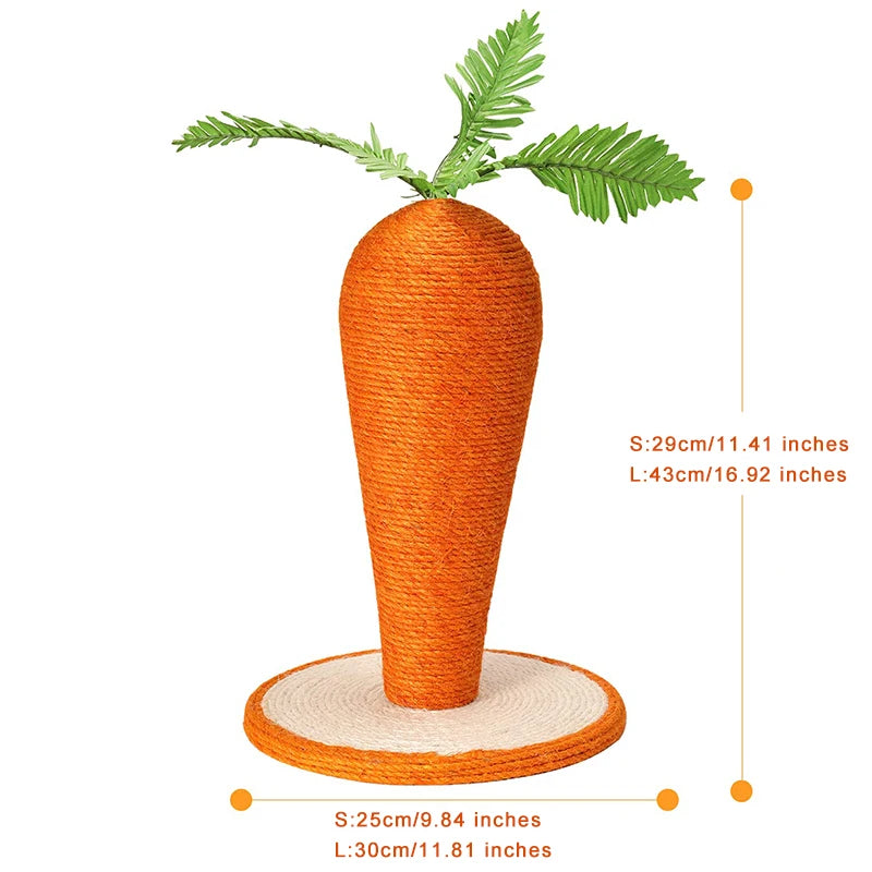 Cat Scratcher Carrot Climbing Small Tree Wearable Toy Cat Tree Scratching Post for Cat Tower Cartoon House Toy Supplies for Pet