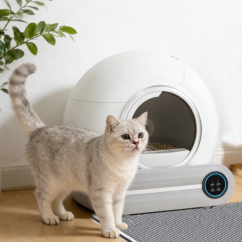Top Selling Pet Products Automatic Cat Litter Box APP Control 65L Intelligent Self-Cleaning Smart Cat Toliet with Litter Mat