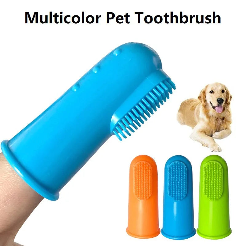 Soft Silicone Pet Toothbrush for Dogs Cat Cleaning Pet Supplies Toothbrush for Bad Breath Tartar Dog Tooth Care Teddy Dog