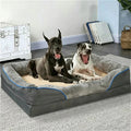 Large Orthopedic Dog Bed Memory Foam Pet Sofa Couch Waterproof Elevated Cushion Warm Puppy Bolster Couch Removable Cover