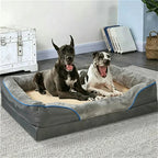 Large Orthopedic Dog Bed Memory Foam Pet Sofa Couch Waterproof Elevated Cushion Warm Puppy Bolster Couch Removable Cover