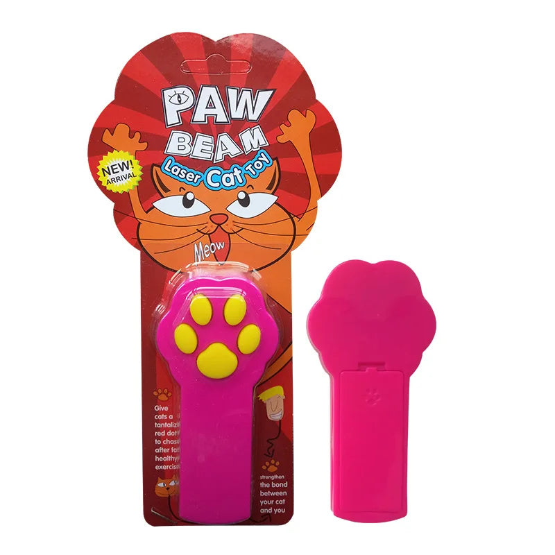 Paw Style Electronic Pet Cat Catch Toys Interactive Cat Toys LED Light Pointer Exercise Chaser Toy Cat Scratching Training Tool
