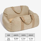 Portable Small Pet Car Seat Pet Booster Seat Dog Bed Travel Safety Car Carrier with Side Pocket Storage Removable Washable