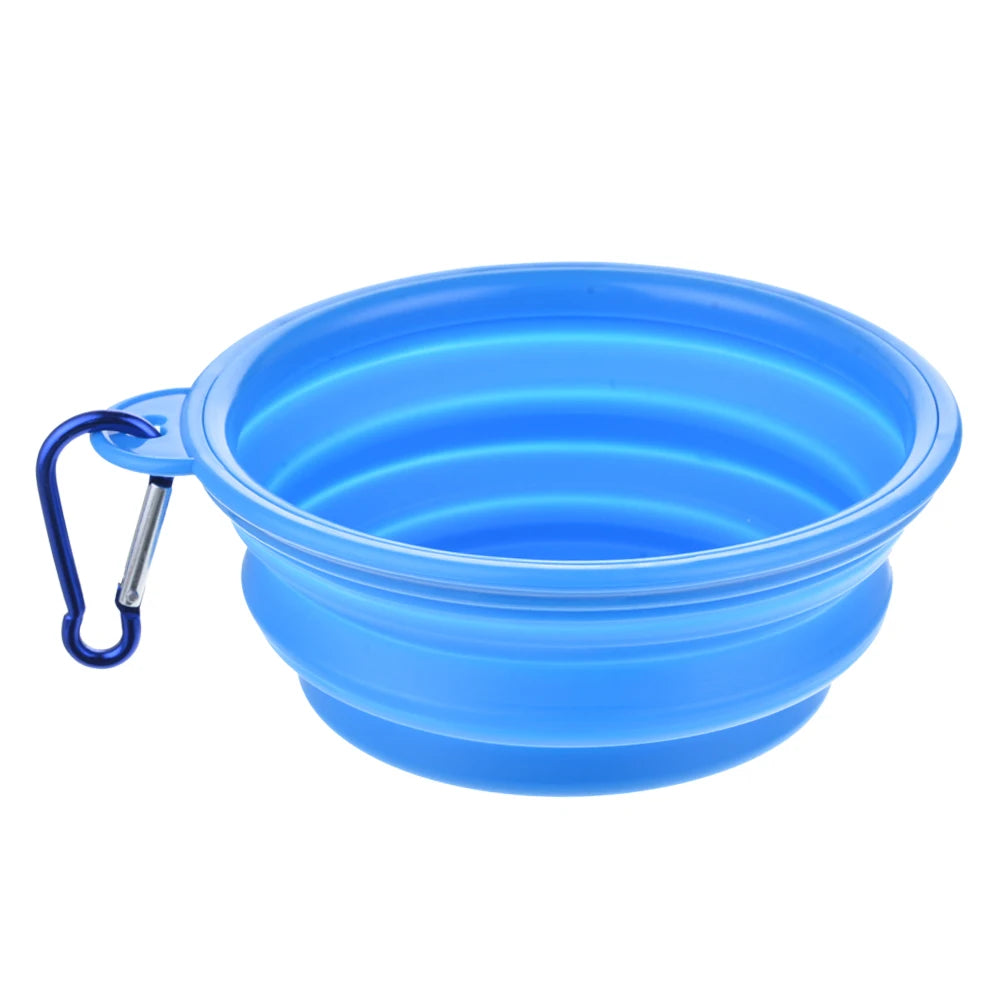 Large 1000ml Collapsible Silicone Pet Bowl Portable Outdoor Travel Dog Cat Food Container Feeder Dish Durable Plastic Puppy Bowl