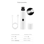 Electric Dog Nail Clippers for Dog Nail Plastic Rechargeable USB Charging LED Light Pet Cat Paws Nail Grooming Cat Products