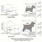 OEM LOGO Durable Dog Car Seat Bed Nest Removable & Washable Fashionable Pet Travel Bag for Small to Medium Dogs