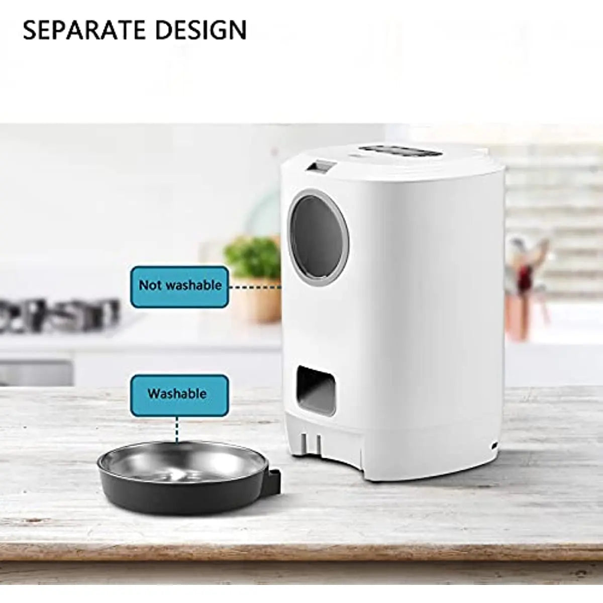 4.5L Automatic Dog Feeder With Vsible Windows Smart Pet Feeder for Cat and Dogs Auto 4 Meals Feeding Button Control Dog Feeder