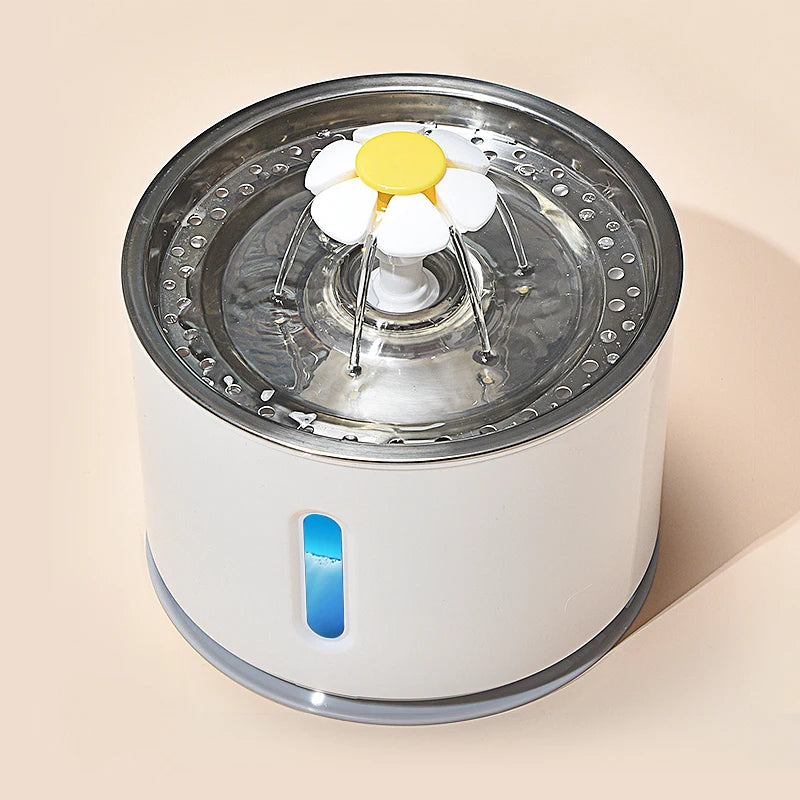 2.4L Automatic Cat Water Fountain Pet Bowl Stainless Steel Dog Water Drinking Water Dispenser Feeder Cat Manufacturer