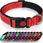 Reflective Personalized Dog Collar with Safety Locking Buckle Adjustable Nylon for Dogs-OEM Custom Logo