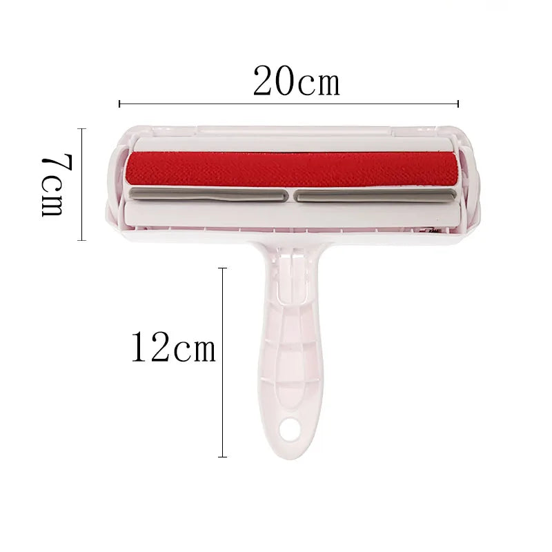 Pet Hair Remover Roller 2-Way Removing Dog Cat Hair From Furniture Self-cleaning Lint Pet Hair Remover One Hand Operated