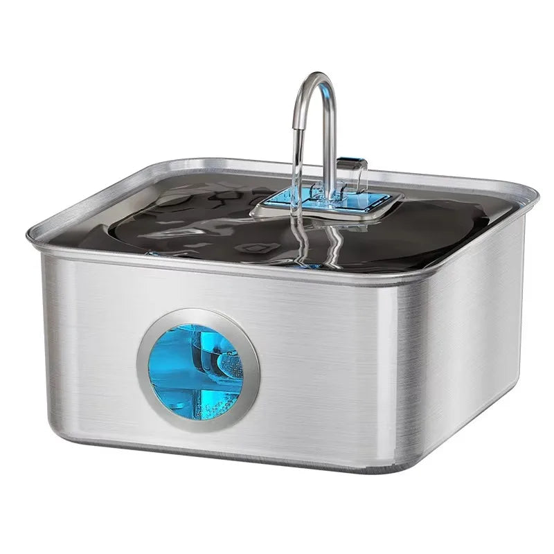 7L Bulk Custom Stainless Steel Smart Cat Water Fountain Pet Dog Drinker Automatic Dog Water Dispenser Custom Logo OEM ODM