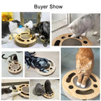 Pet Cat Scratcher Interactive Cat Toys Kitten Scratching Cardboard with Balls Catnip Supply Pet Supplies Toy Cat Products