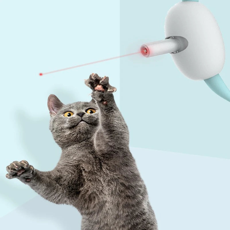 Smart Cat Laser Toys Cat Teasing Collar Rechargeable Infrared Interactive Cat Toys Kitten Toys for Relieve Anxiety Pet Supplies