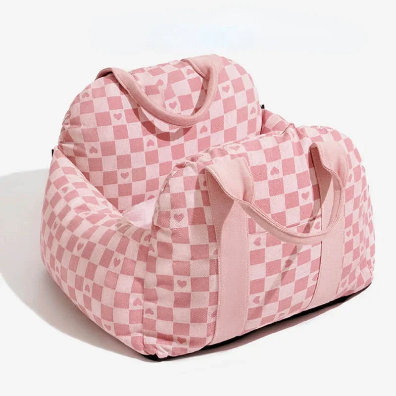 Custom Portable Dog Car Seat Nonslip Dog Carriers Safe Travel Kennel Bed for Small Dog Beds