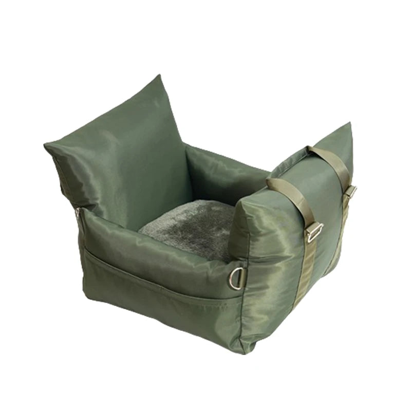 Luxury Waterproof Dog Car Seat Removable Washable Solid Pattern Pet Cage & Travel Carrier Bag