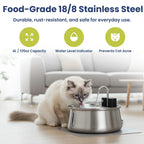 OEM 4L 4000MAh Wireless Cat Water Fountain Rechargeable Stainless Steel Battery Sensor Smart Pet Water Fountains Manufacturer
