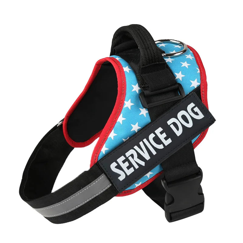 Custom Dog Harness Vest ID Patch Reflective Breathable Adjustable Pet Harness Designer Dog Harness Outdoor Dog Products
