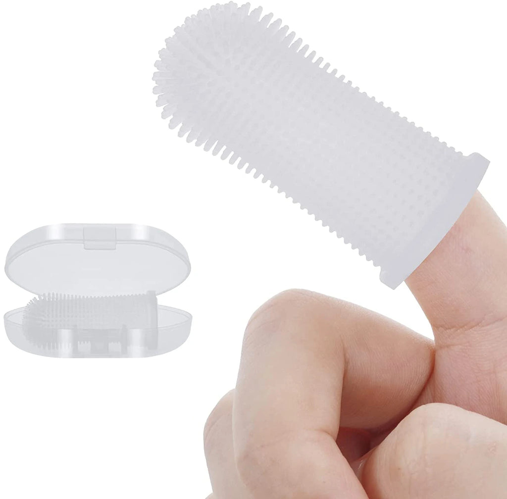 Pet Toothbrush for Dog Brush Silicone Pet Finger Brush Dog Teeth Cleaning OEM Color Dog Toothbrush with Storage Box Pet Products